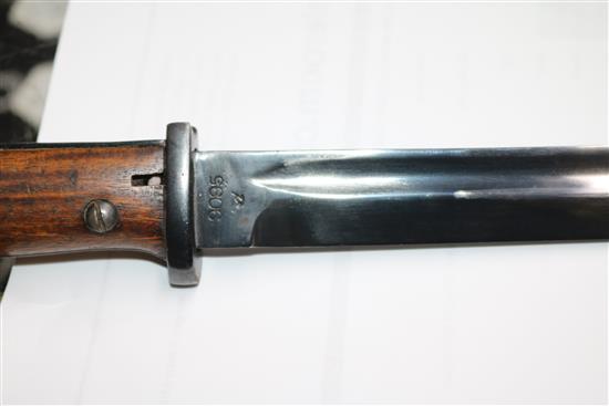 A German K98 bayonet